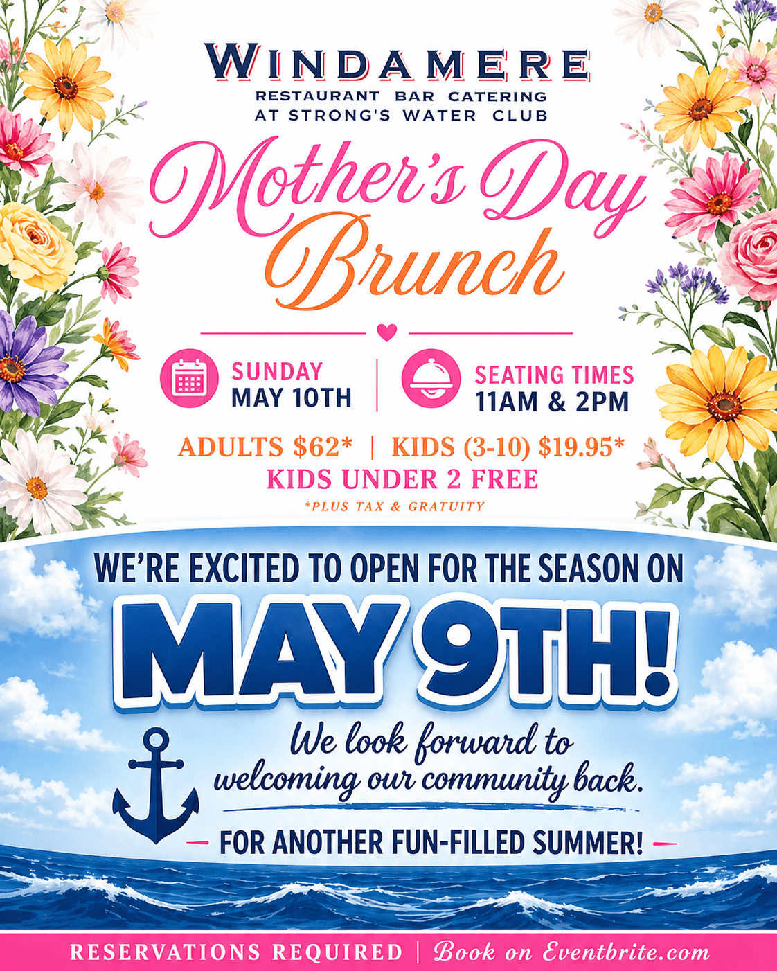 Windamere Mothers Day and Opening